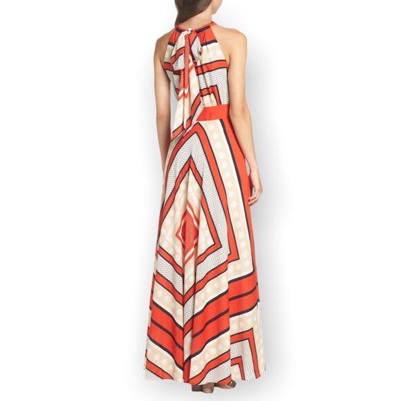 Eliza J Scarf Print Crepe de Chine Fit & Flare Sleeveless Maxi Dress - Picture 16 of 16